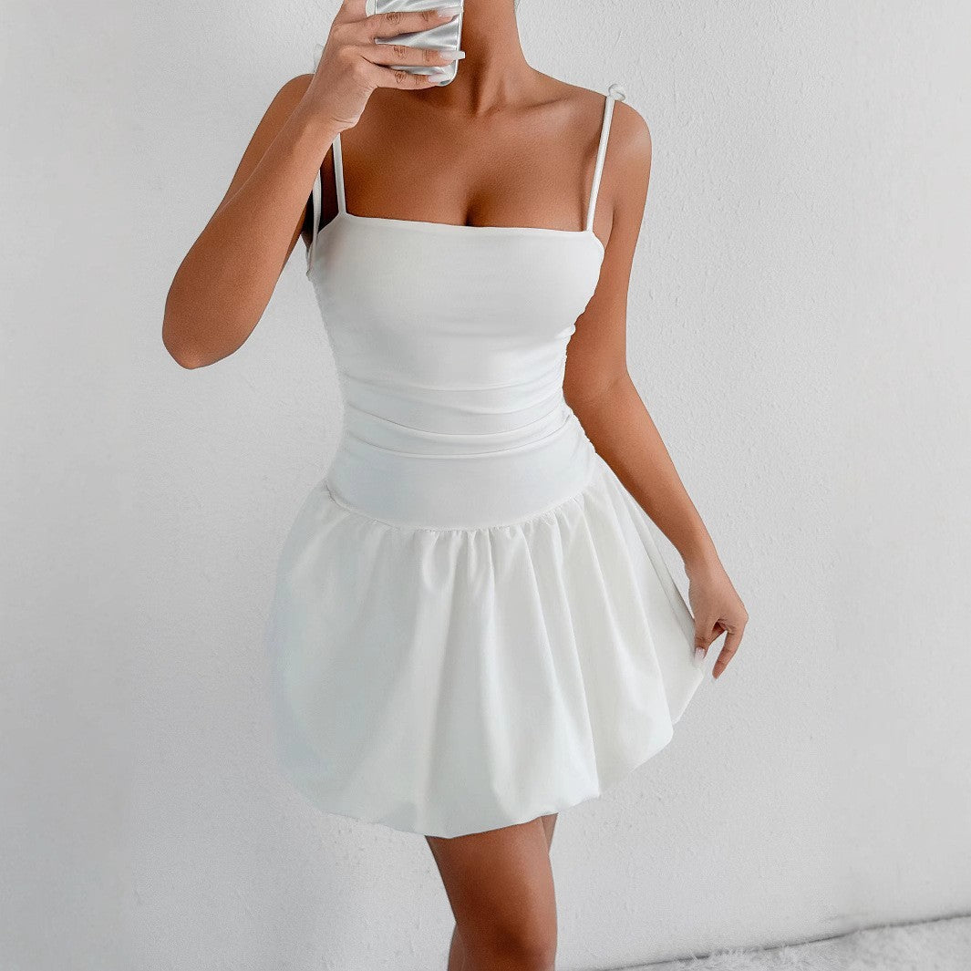 European And American Style Sexy Slim Strap Tube Top Fashion Short Dress - Enfance-Heureuse