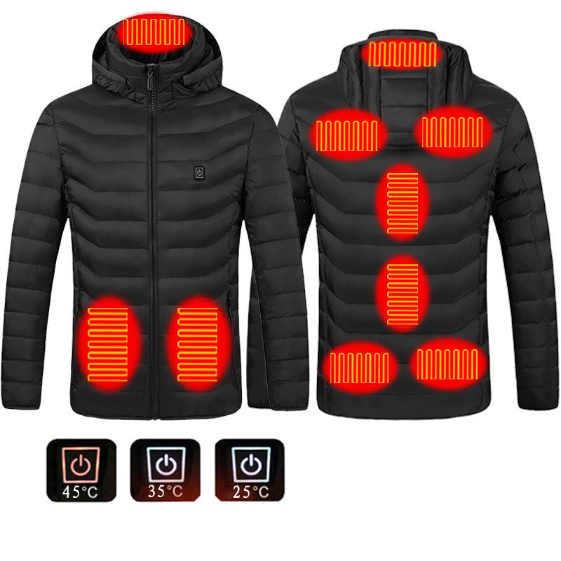 New Heated Jacket Coat USB Electric Jacket Cotton Coat Heater Thermal Clothing Heating Vest Men's Clothes Winter - Enfance-Heureuse