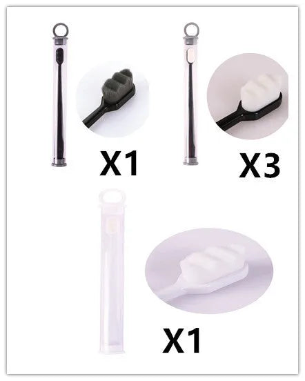 Ultra-fine Toothbrush Super Soft Bristle Deep Cleaning Brush Portable For Oral Care Tools Teeth Care Oral Cleaning Travel - Enfance-Heureuse