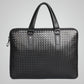 Men's Bag Leather Large Briefcase Hand Woven Luxury Handbags Business Tote Bags For Men High Quality Laptop Handbags - Enfance-Heureuse