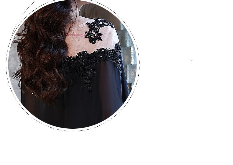 Black Evening Dress For Women With A High-end Feel - Enfance-Heureuse