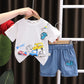 Cool Handsome Clothes Baby Handsome Stylish Two-piece Suit - Enfance-Heureuse