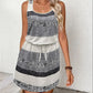 New Summer Plaid Striped Round Neck U-neck Vest Dress - Enfance-Heureuse
