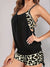 Crisscross Leopard Scoop Neck Two-Piece Swim Set - Enfance-Heureuse