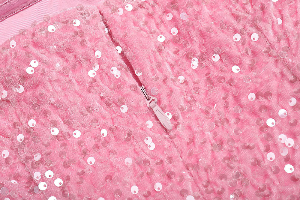 Women's Off-shoulder Slimming Sequins Backless Bow Split Tight Long Dress - Enfance-Heureuse