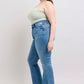 Judy Blue HW Tummy Control Vintage Wash Side Slit Slim Boot Jeans