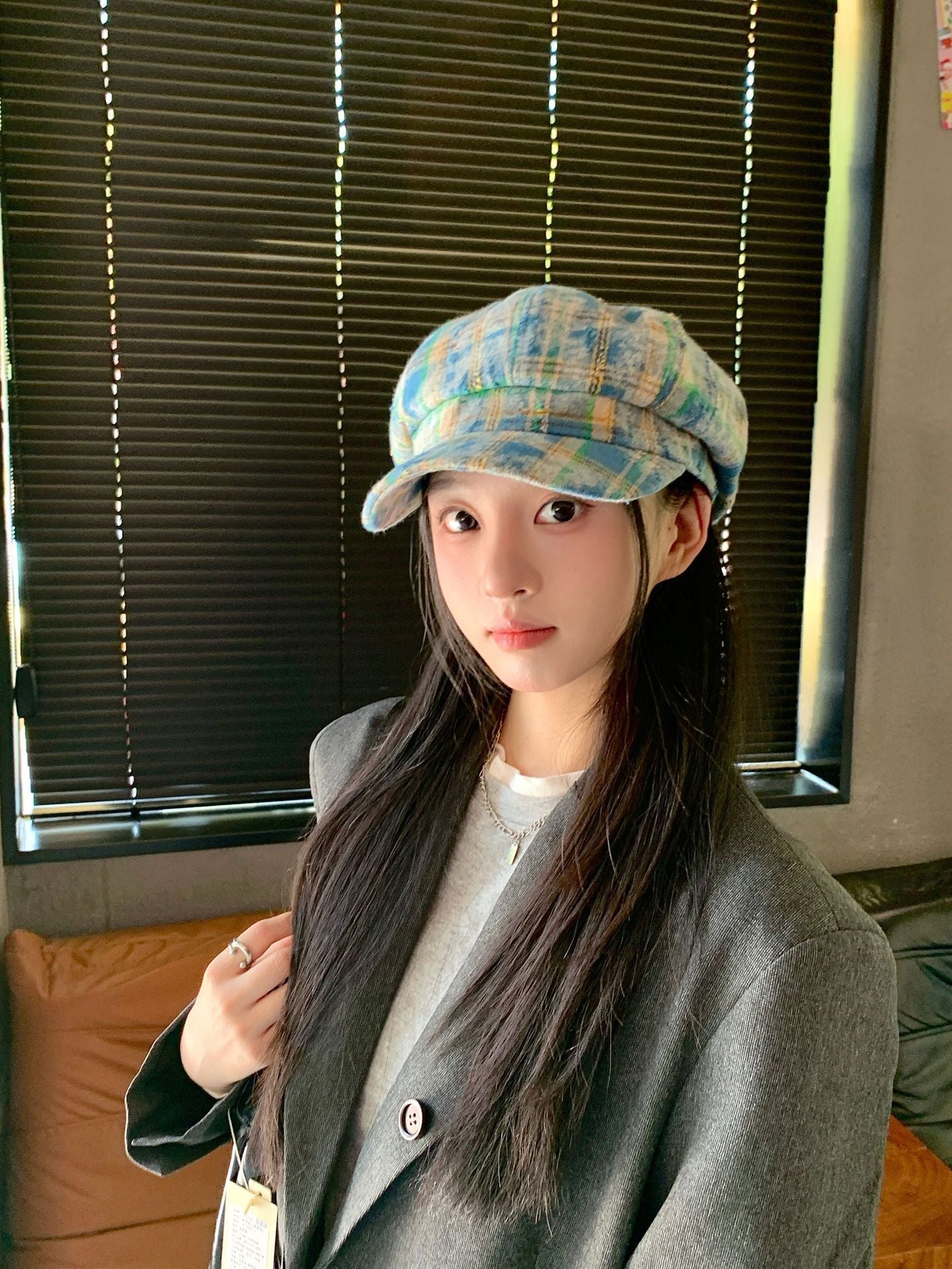 Gorra con visera británica retro, sombrero de vendedor de periódicos pequeño con cara que combina con todo