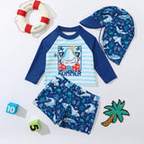 New Boy Split Swimsuit Long Sleeve Sun Protection - Enfance-Heureuse