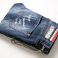men jeans famous D2 Men slim jeans pants mens denim trousers zipper blue hole Pencil Pants - Enfance-Heureuse