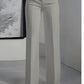Women's White Minimalist Pants Made Of Polyester - Enfance-Heureuse