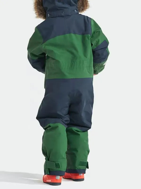 Windproof Waterproof Thickened Luminous Children's One-piece Ski Suit Boys' And Girls' Cotton-padded Clothes - Enfance-Heureuse