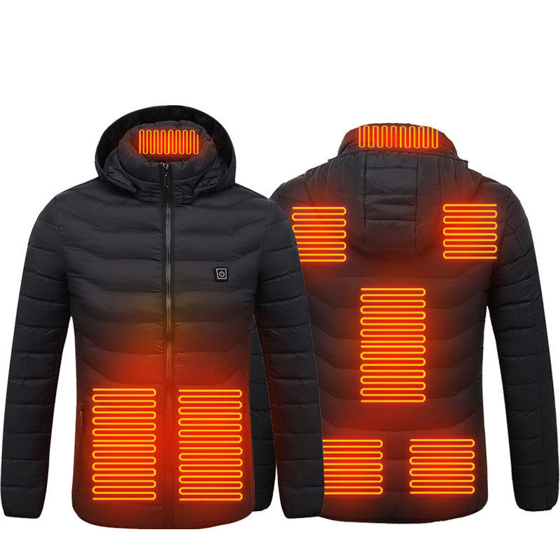 New Heated Jacket Coat USB Electric Jacket Cotton Coat Heater Thermal Clothing Heating Vest Men's Clothes Winter - Enfance-Heureuse
