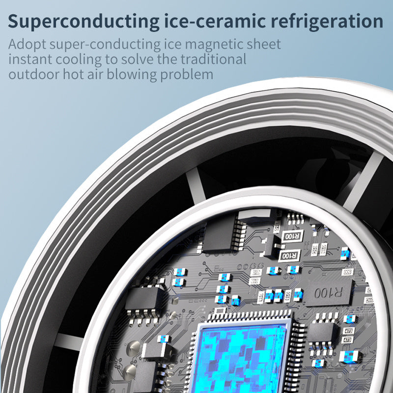 Portable Handheld Fan, Speed Adjustable Turbo Mini Fan, Reduced Temperature Mode, Rechargeable Digital Display Foldable Personal Fan With Night Light, Suitable For Women Men Outdoor - Enfance-Heureuse