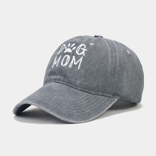 Cotton Worn Looking Washed-out Letter Embroidered Baseball Cap