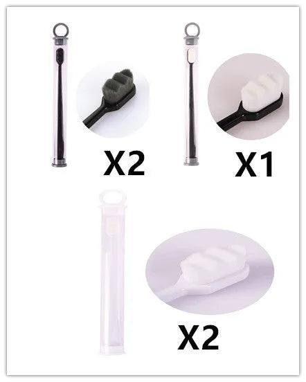 Ultra-fine Toothbrush Super Soft Bristle Deep Cleaning Brush Portable For Oral Care Tools Teeth Care Oral Cleaning Travel - Enfance-Heureuse