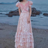 Pink Evening Dress For High End Luxury Women - Enfance-Heureuse