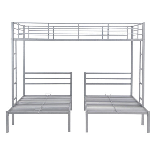 Full Over Twin Twin Size Bunk Bed With Built-in Shelf - Enfance-Heureuse