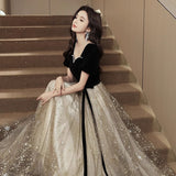 Women's French Light Luxury And Luxurious Black Evening Dress - Enfance-Heureuse