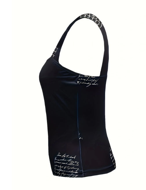 Ladies' V-neck Printed Fashionable Casual Camisole Vest - Enfance-Heureuse