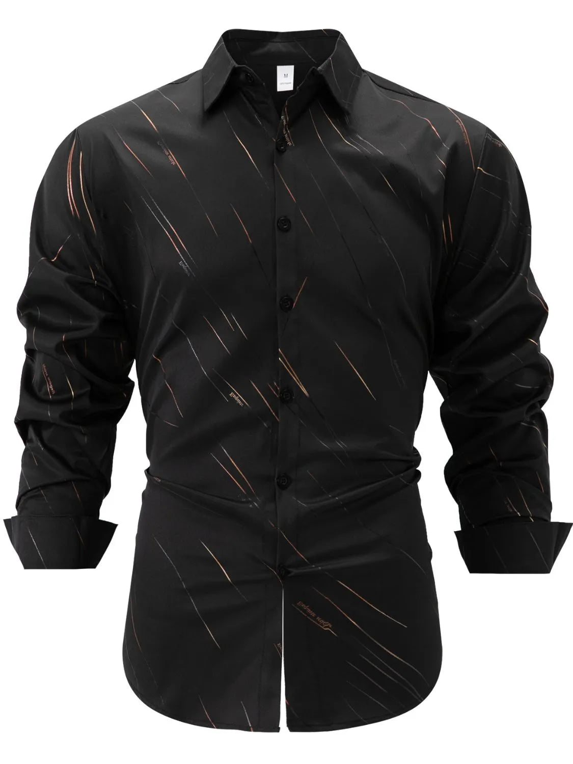 Men's Full Size Button Up Long Sleeve Shirt Plus Size - Enfance-Heureuse