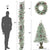 Pre-lit Xmas Tree Artificial Christmas 4-Piece Set,Garland, Wreath And Set Of 2 Entrance Trees X-mas - Enfance-Heureuse