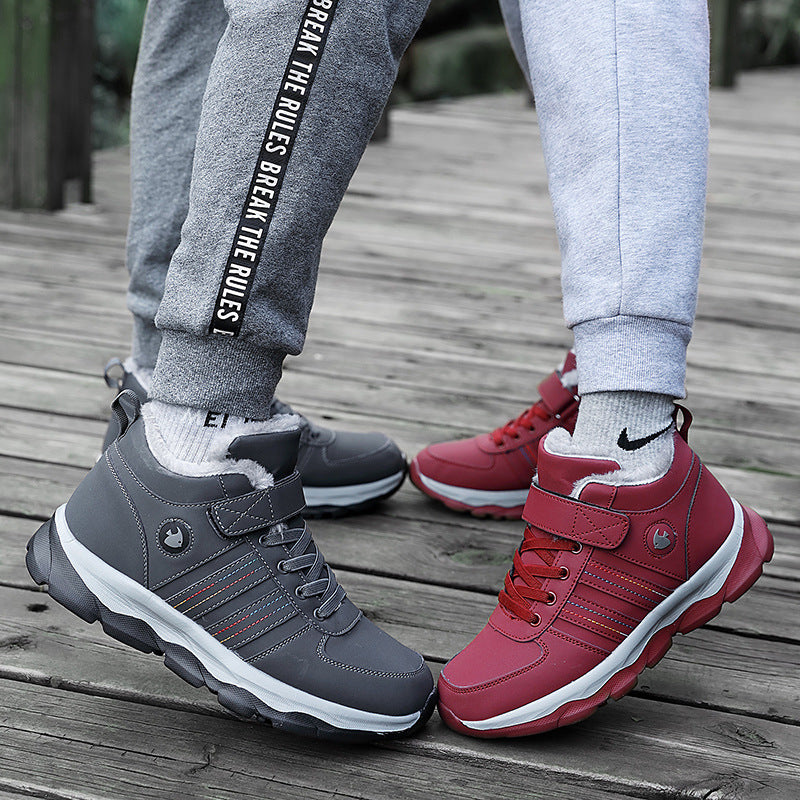 Snow Boots And Fur One-piece Mother Cotton Shoes - Enfance-Heureuse