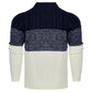 Men's Casual Color Block Long Sleeve Cable Knit Pullover Sweater - Enfance-Heureuse