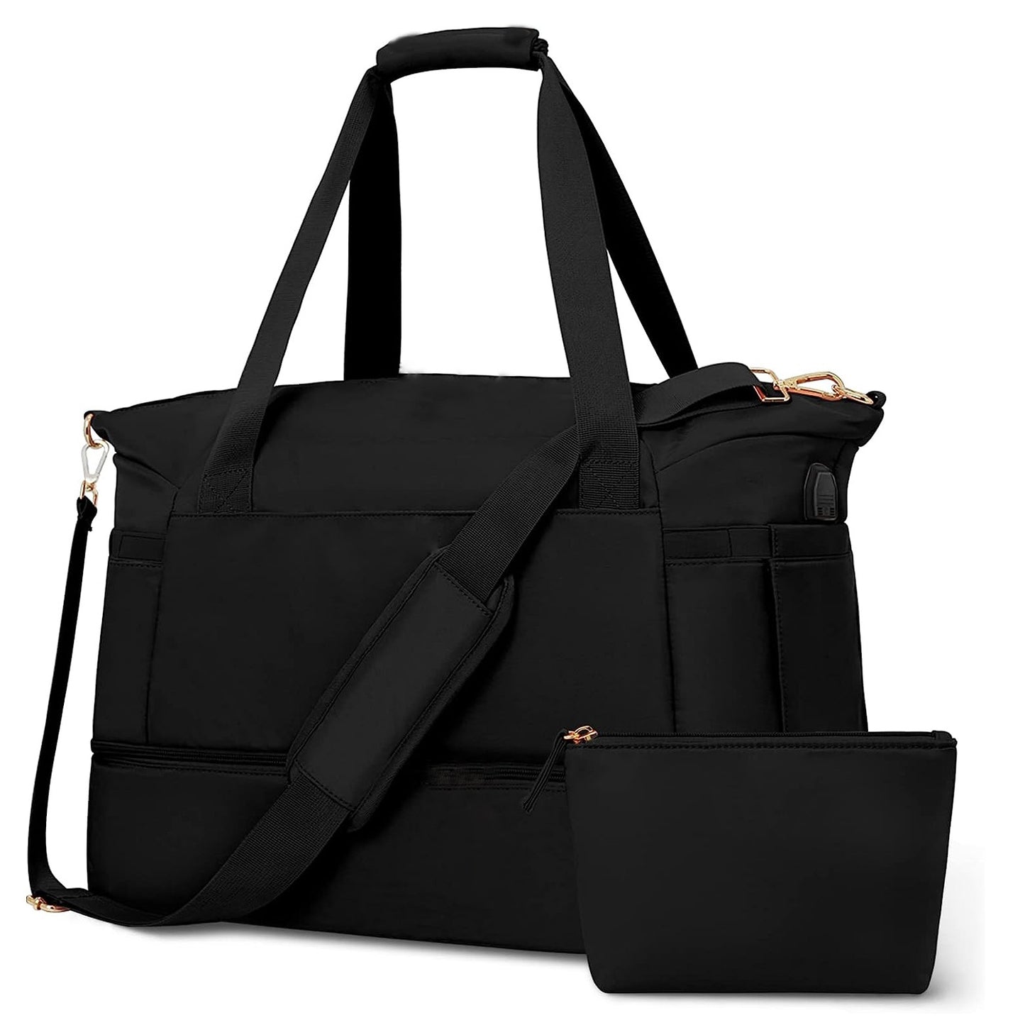 Travel Duffel Bag Sports Gym Bag For Girls Teen Birthday Gifts, Personal Item Weekender Bag Carry On Tote Bags For Women Men,Waterproof Overnight Luggage Bag With Trolley Sleeve - Enfance-Heureuse