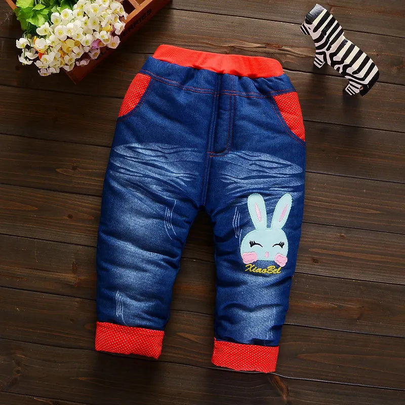 Children's Clothing Plus Velvet Thick Casual Pants - Enfance-Heureuse