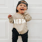 Sudadera informal con estampado de letras para niño