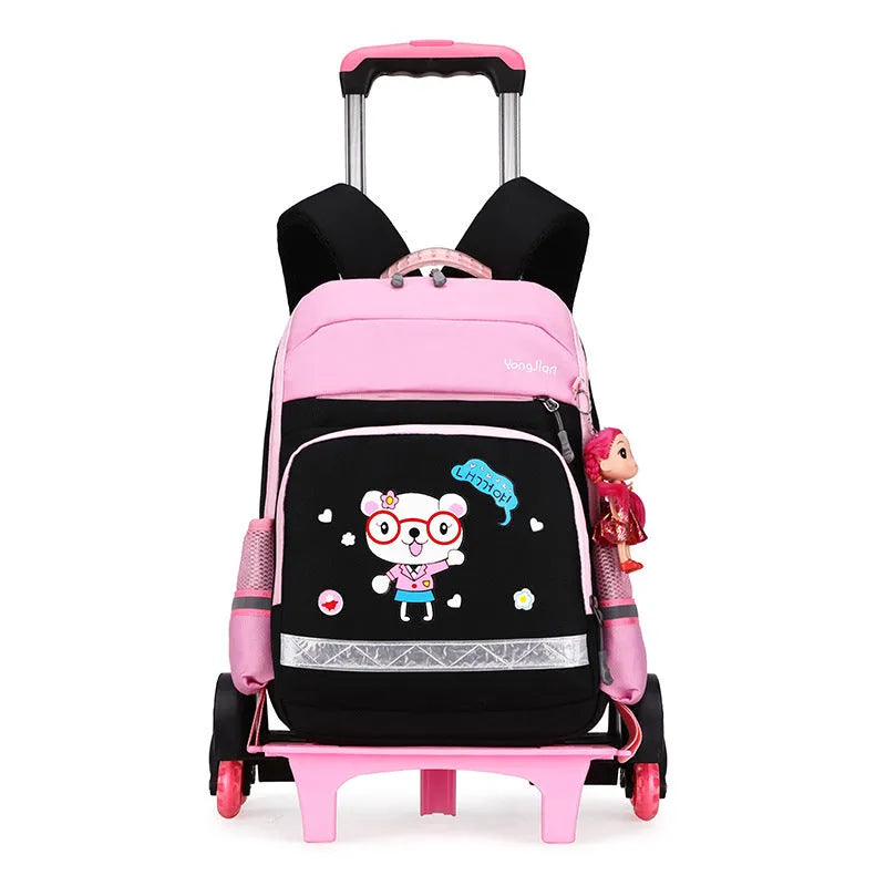 Korean Detachable Trolley Bag For Elementary School Students - Enfance-Heureuse
