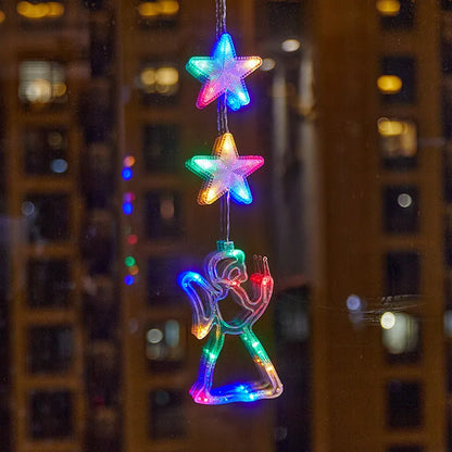 Christmas Atmosphere Layout Sucker Lamp Window Creative Decoration - Enfance-Heureuse