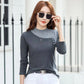 Fleece-lined Korean Style Slimming Bottoming Shirt Autumn And Winter