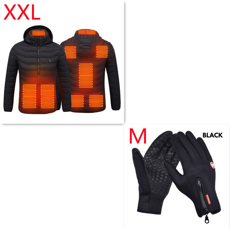 New Heated Jacket Coat USB Electric Jacket Cotton Coat Heater Thermal Clothing Heating Vest Men's Clothes Winter - Enfance-Heureuse