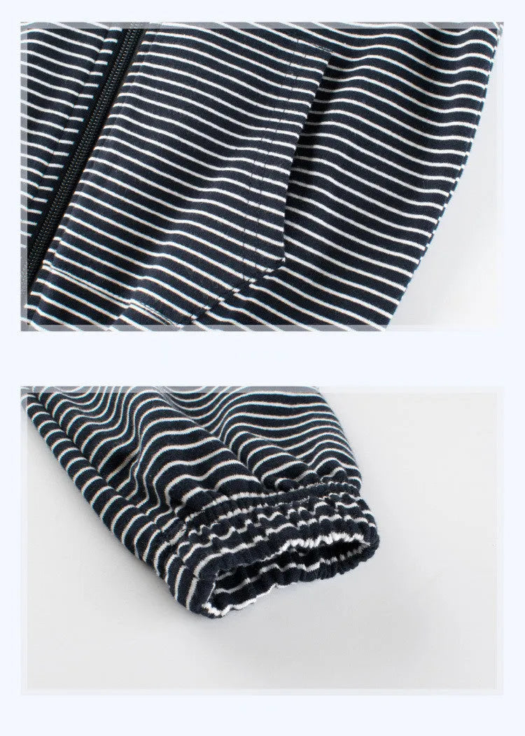 Veste cardigan rayée polyvalente pour garçon à la mode