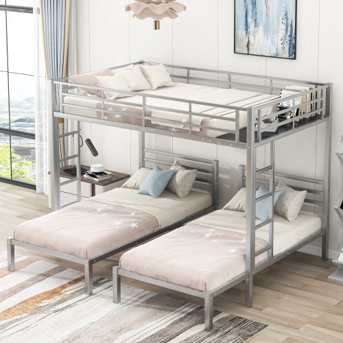 Full Over Twin Twin Size Bunk Bed With Built-in Shelf - Enfance-Heureuse