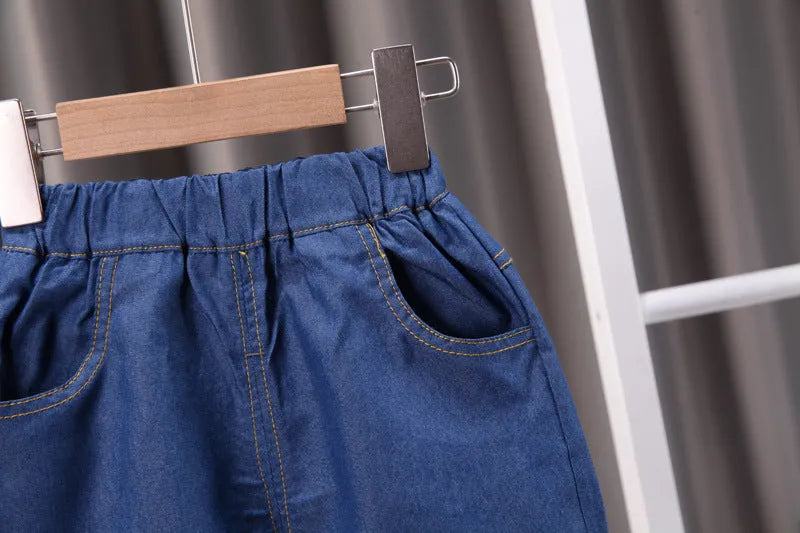 Lapel Short Sleeve Suit Children's Clothing Casual - Enfance-Heureuse