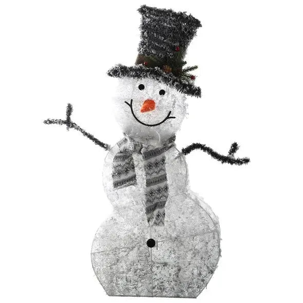 LED Christmas Snowman Decoration Light Collapsible Battery Operated - Enfance-Heureuse