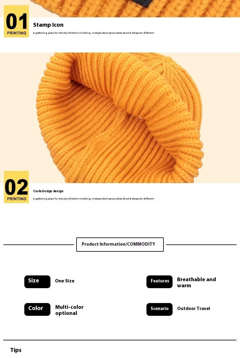 Simple Fashion All-matching Knitted Hat - Enfance-Heureuse