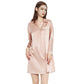 Silk Nightdress Women's Mulberry Silk Loose Home Wear Thin Shirt Dress - Enfance-Heureuse