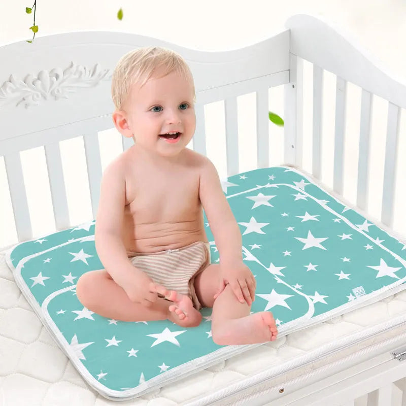 Nouveau Bébé Respirant Et table à Langer de Coton Bande Dessinée Étanche Pad - Enfance-Heureuse