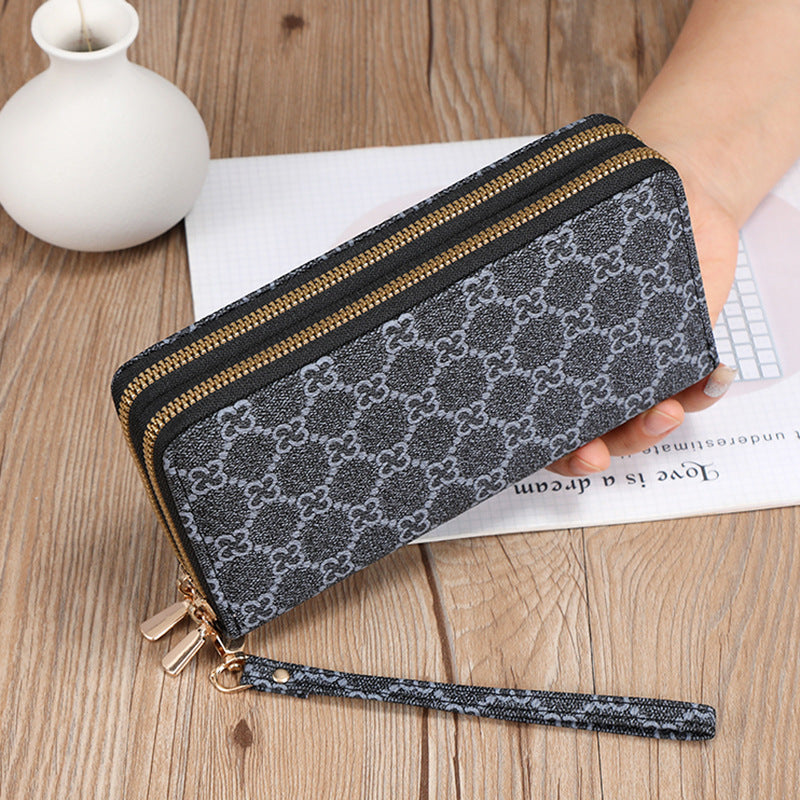 Long Wallet Clutch Mobile Phone Bag Coin Purse Zipper Bag Wallet - Enfance-Heureuse