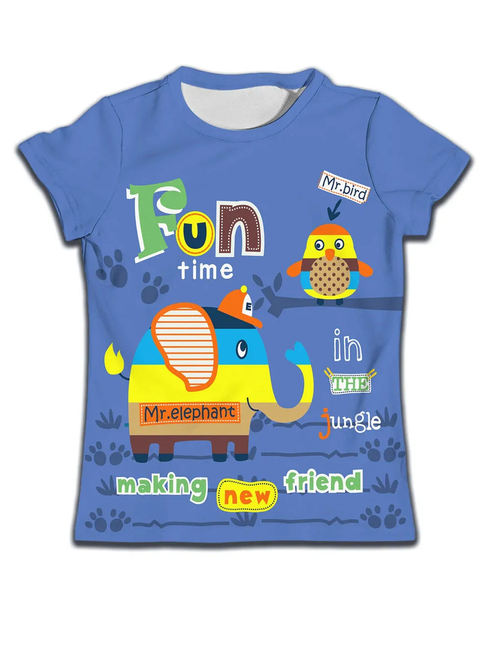 Children Boy T-shirt Clothes Casual Soft T-shirt Cute Cat Cartoon Pattern - Enfance-Heureuse