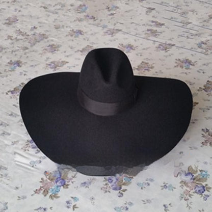 Sombrero de lana de ala ultra ancha de moda europea y americana de pura lana