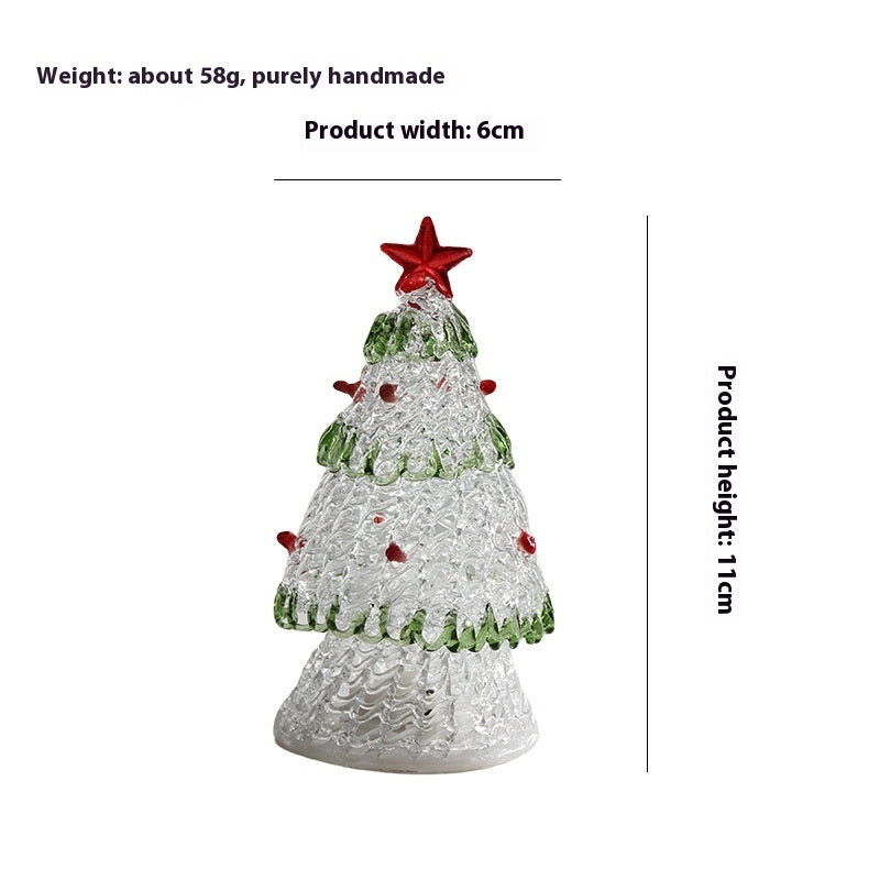 Christmas Gift Colored Glaze Christmas Tree Crafts Small Ornaments - Enfance-Heureuse