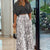 Women's Printed Shirt Wide Leg Pants Fashion Casual Set - Enfance-Heureuse