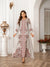 Arab Style Women's Long Robe Printed Dress - Enfance-Heureuse