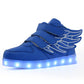 Children's shoes led light shoes children's wings light shoes usb charging colorful luminous shoes casual light shoes - Enfance-Heureuse