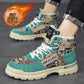 Fleece-lined Warm Martin Boots Worker Boot Men's Motorcycle Boots Student High-top Cotton Shoes - Enfance-Heureuse