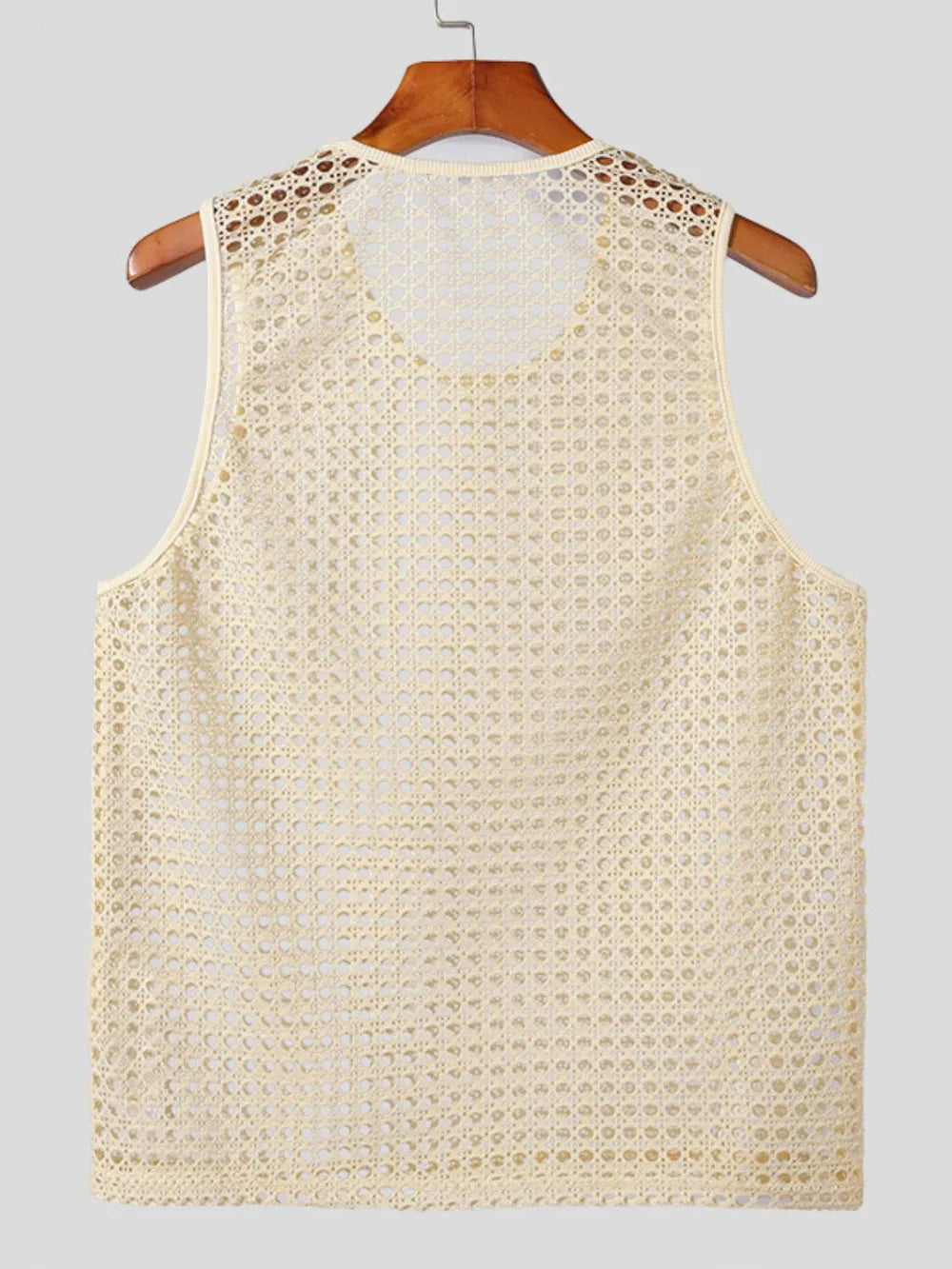 Men's Openwork Round Neck Tank - Enfance-Heureuse